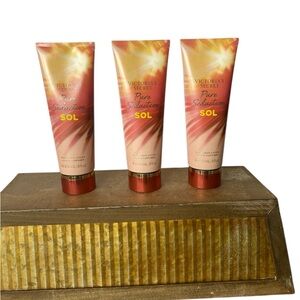 Victoria's Secret Pure Seduction SOL (Orange,Pineapple) Fine Fragrance Lotion x3